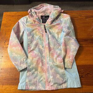 Girls’ Unicorn Rain Coat – Size S (7/8)